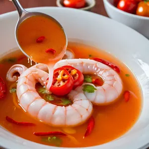 Рецепт Том Ям с кальмарами и листьями лайма - Добавление кальмаров и овощей