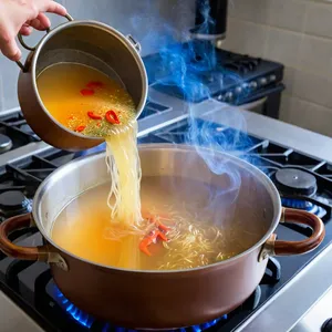 Рецепт Том Ям с треской и лимонным сорго - Приготовление бульона