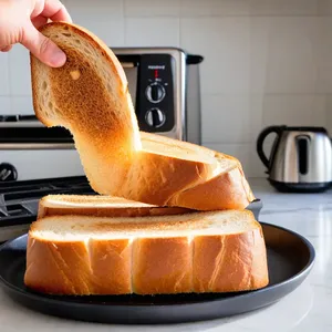 Рецепт Тост с хумусом и жареными овощами - Подготовка хлеба