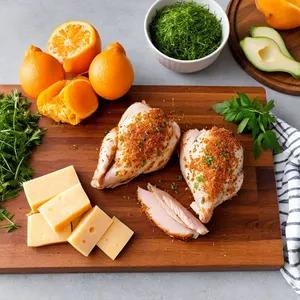 Рецепт Тосты с копченой курицей и соусом барбекю - Подготовка ингредиентов