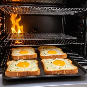 Рецепт Тосты с курицей и соусом песто - Плавление сыра