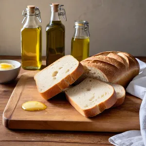Рецепт Тосты с печеным чесноком и пармезаном - Подготовка хлеба