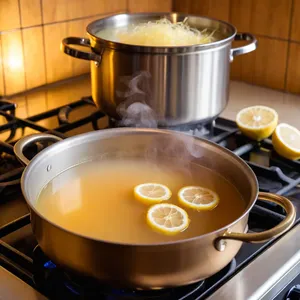Рецепт Треска с имбирным бульоном и зеленым луком - Приготовление имбирного бульона