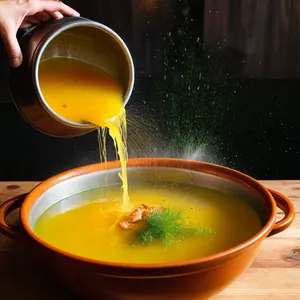 Рецепт Тресковый бульон с шафраном и укропом - Добавление шафрана и укропа