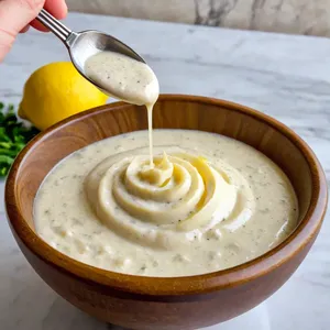 Рецепт Цезарь с грушей и грецкими орехами - Приготовление заправки