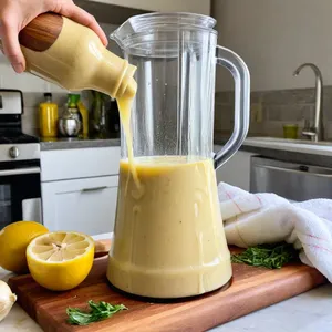 Рецепт Цезарь с хрустящим беконом и яйцом пашот - Приготовление соуса