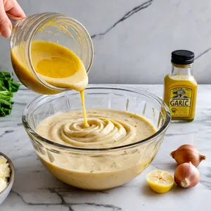 Рецепт Цезарь с креветками и манго - Приготовление соуса