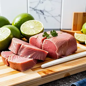 Рецепт Тунец в фольге с лаймом и кинзой - Подготовка ингредиентов