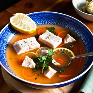 Рецепт Уха из налима с фейхоа и мятой - Финальное приготовление и подача