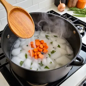 Рецепт Уха из судака с зеленью и лимоном - Приготовление бульона