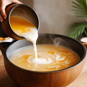 Рецепт Уха из трески с кокосом и лемонграссом - Добавление кокосового молока