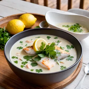 Рецепт Уха из трески с кокосом и лемонграссом - Подача