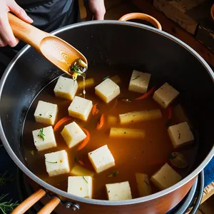 Рецепт Уха из жереха с яблоком и сельдереем - Добавление рыбы и картофеля