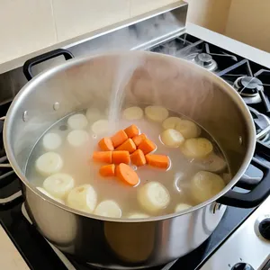 Рецепт Уха из зубатки с помело и майораном - Приготовление бульона