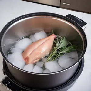 Рецепт Утиная грудка сувид с облепиховым соусом и шалфеем - Приготовление утиной грудки методом сувид