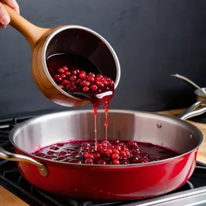 Рецепт Утиная грудка сувид с соусом из брусники и розмарином - Приготовление брусничного соуса