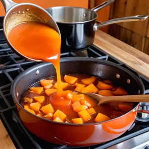 Рецепт Утиная грудка сувид с соусом из хурмы и розмарином - Приготовление соуса из хурмы