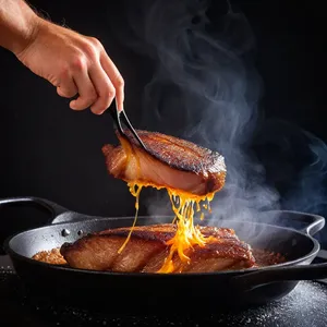 Рецепт Утиная грудка сувид с соусом из киви и мяты - Обжарка грудки до хрустящей корочки