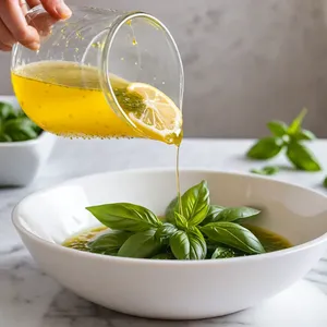 Рецепт Варёный лосось с персиком и базиликом - Приготовление соуса