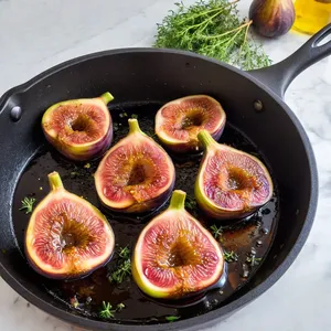 Рецепт Варёный морской черт с инжиром и тимьяном - Приготовление инжира
