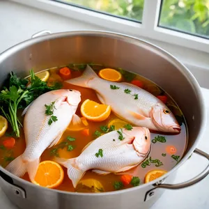 Рецепт Варёный морской язык с апельсином и эстрагоном - Приготовление рыбы