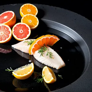 Рецепт Варёный морской язык с грейпфрутом и эстрагоном - Сборка и подача блюда