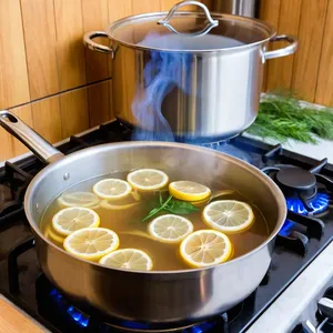 Рецепт Варёный морской окунь с фенхелем и апельсином - Приготовление бульона