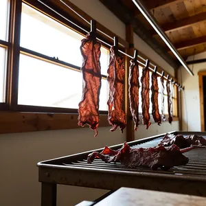 Рецепт Вяленая говядина с медом и кардамоном - Процесс вяления