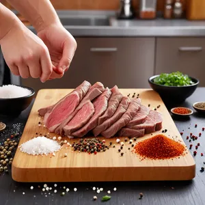 Рецепт Вяленая говядина с медом и кориандром - Подготовка мяса и маринада