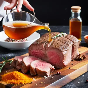 Рецепт Вяленая говядина с медом и мускатным орехом - Подготовка мяса и маринада