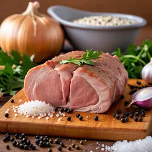 Рецепт Вяленая свинина с кориандром и чесноком - Подготовка мяса и специй