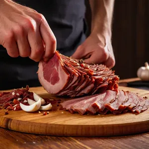 Рецепт Вяленая свинина с кориандром и чесноком - Проверка готовности