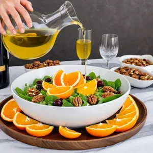 Рецепт Винегрет с апельсином и грецкими орехами - Заправка и подача