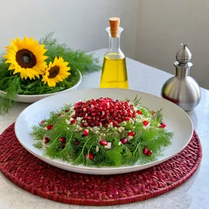 Рецепт Винегрет с гранатом и запеченной свеклой - Заправка и подача