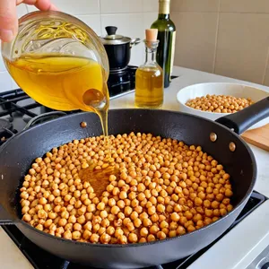Рецепт Винегрет с облепихой и жареным нутом - Приготовление нута