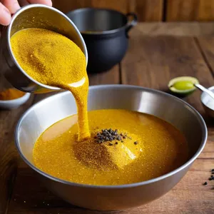 Рецепт Запечённая морковь с карри и кокосовой стружкой - Приготовление заправки