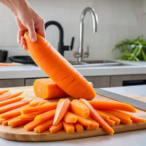 Рецепт Запечённая морковь с мятой и гранатовой глазурью - Подготовка моркови