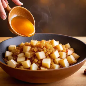 Рецепт Запечённая репа с яблоками и корицей - Смешивание ингредиентов