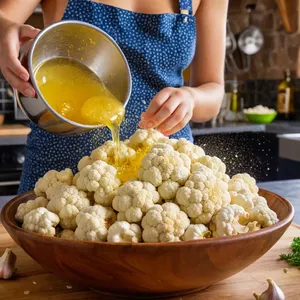 Рецепт Запечённая цветная капуста с пармезаном и чесноком - Заправка капусты