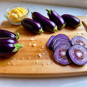 Рецепт Жареные баклажаны с медом и кедровыми орешками - Подготовка баклажанов
