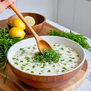 Рецепт Жареные баклажаны с тархуном и йогуртовым соусом - Приготовление йогуртового соуса