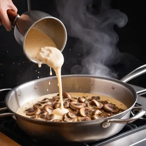 Рецепт Жюльен с грибами и артишоками в сливочном соусе - Приготовление сливочного соуса