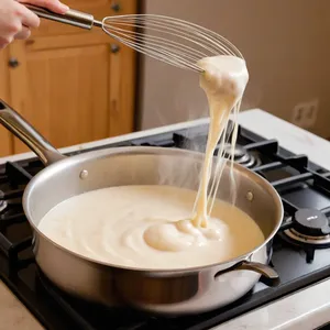 Рецепт Жюльен с грибами и карамелизированным луком в сливочном соусе - Приготовление сливочного соуса