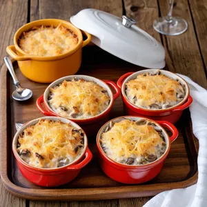 Рецепт Жюльен с грибами и копченой курицей под сырной корочкой - Формирование жюльена