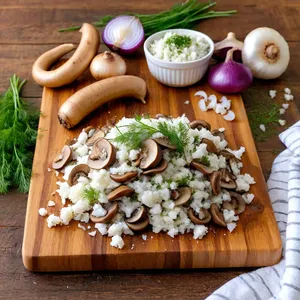 Рецепт Жюльен с грибами и козьим сыром в медовом соусе - Подготовка ингредиентов