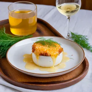 Рецепт Жюльен с грибами и козьим сыром в медовом соусе - Подача