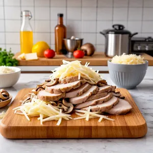 Рецепт Жюльен с курицей и шампиньонами под сырной корочкой - Подготовка ингредиентов