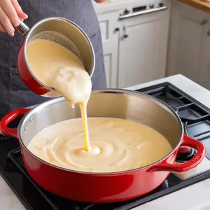 Рецепт Жюльен с курицей и шампиньонами под сырной корочкой - Приготовление соуса