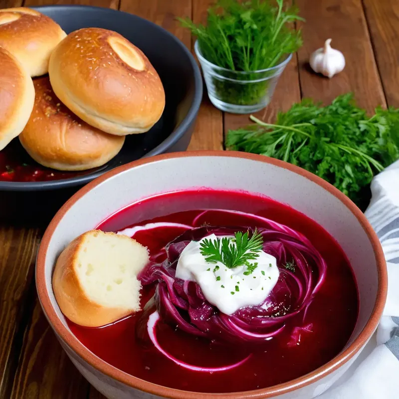 Рецепт Борщ с копченой свининой и имбирем