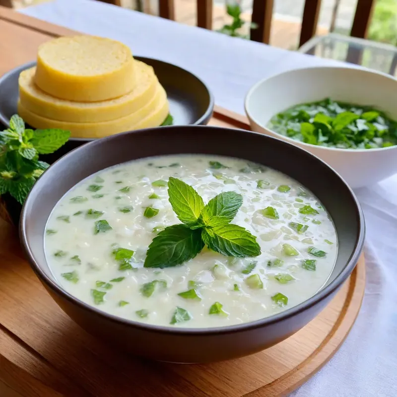 Рецепт Чалоп с огурцом и мятой
